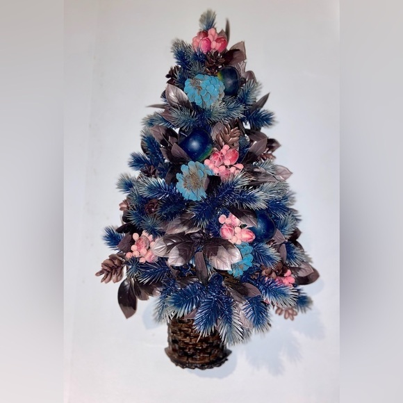 3/55$ Home decor Wall Holiday Christmas‎ Tree decoration blue themed - Picture 1 of 12